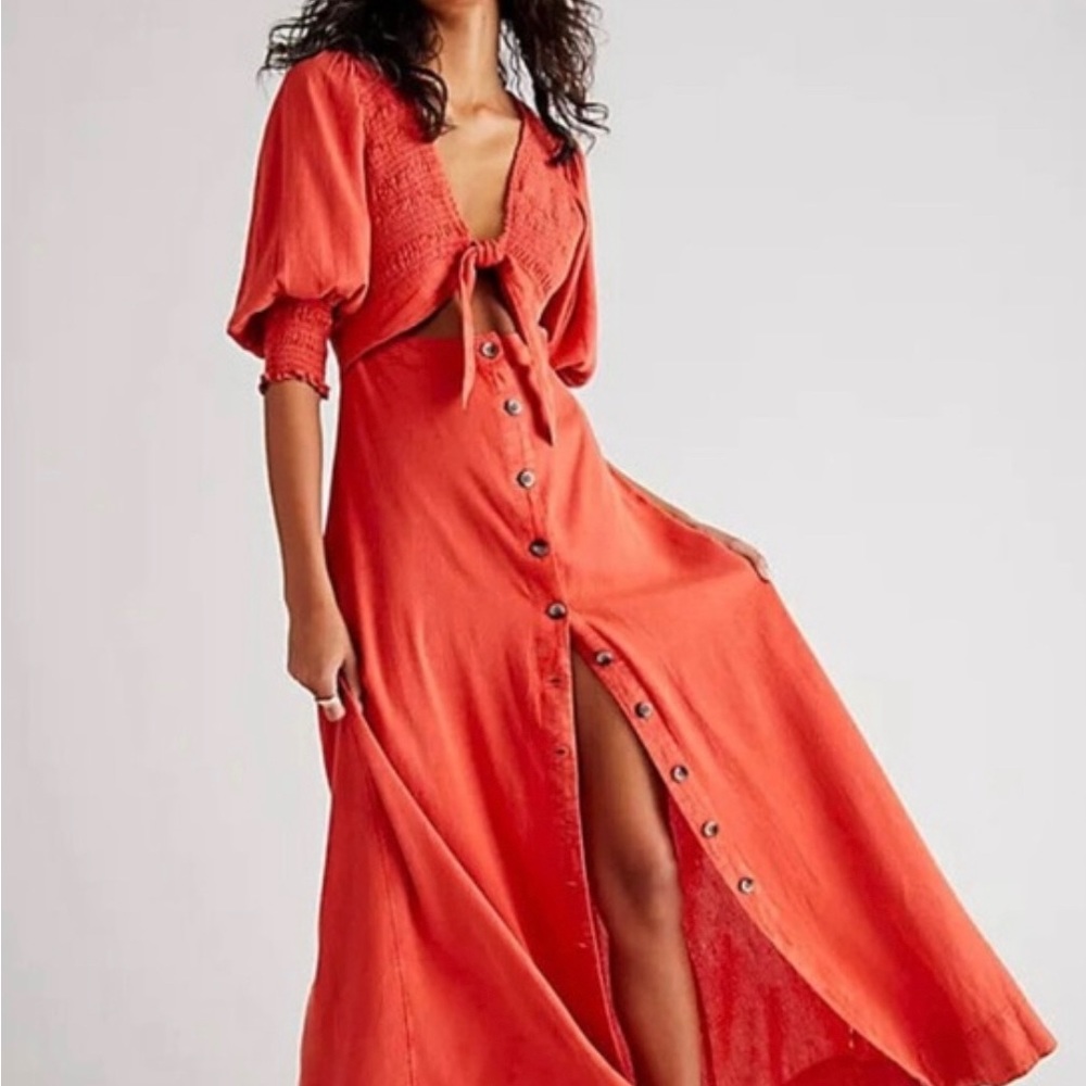 12. NWOT Free People String Of Hearts Maxi Dress - Picture 9 of 9
